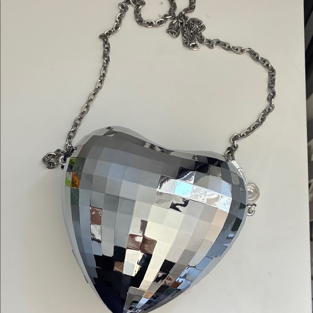 Kate Spade X Target Silver Heart-Shaped Chain Bag